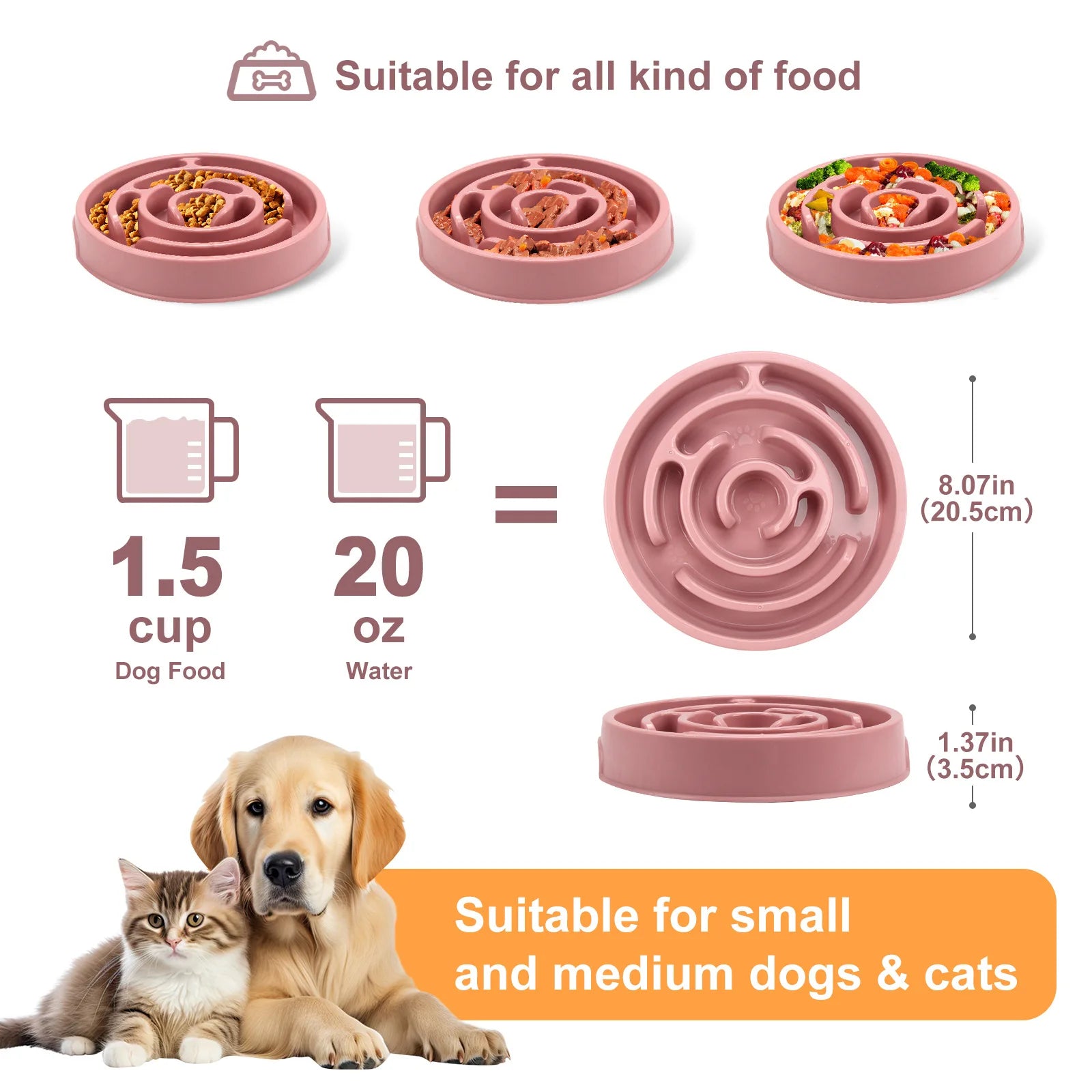 Pet Cat and Dog Slow Feeding Tray Pet Supplies Anti-Choking and Anti-Choking Cat and Dog Slow Feeding Tray Licking Pet Supplies