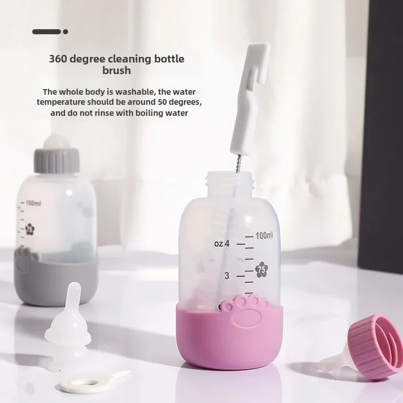 100ML Pet Bottle Set Pet Silicone Milk Bottle Dog and Cat Feeding Water dispenser Pet Supplies
