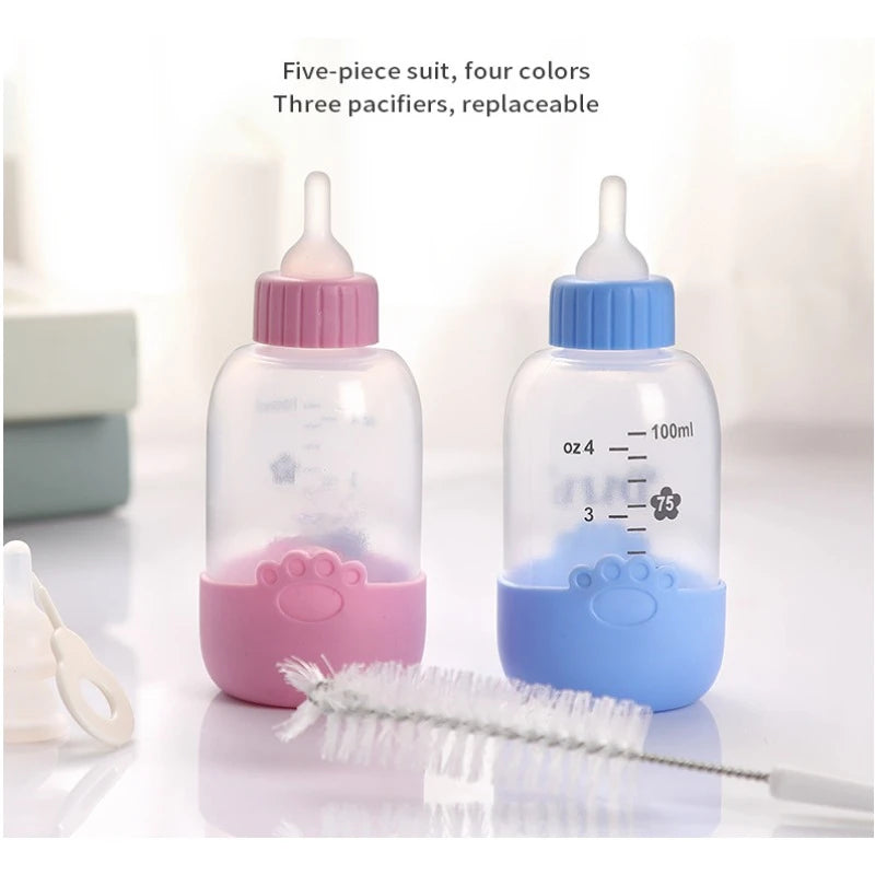 100ML Pet Bottle Set Pet Silicone Milk Bottle Dog and Cat Feeding Water dispenser Pet Supplies