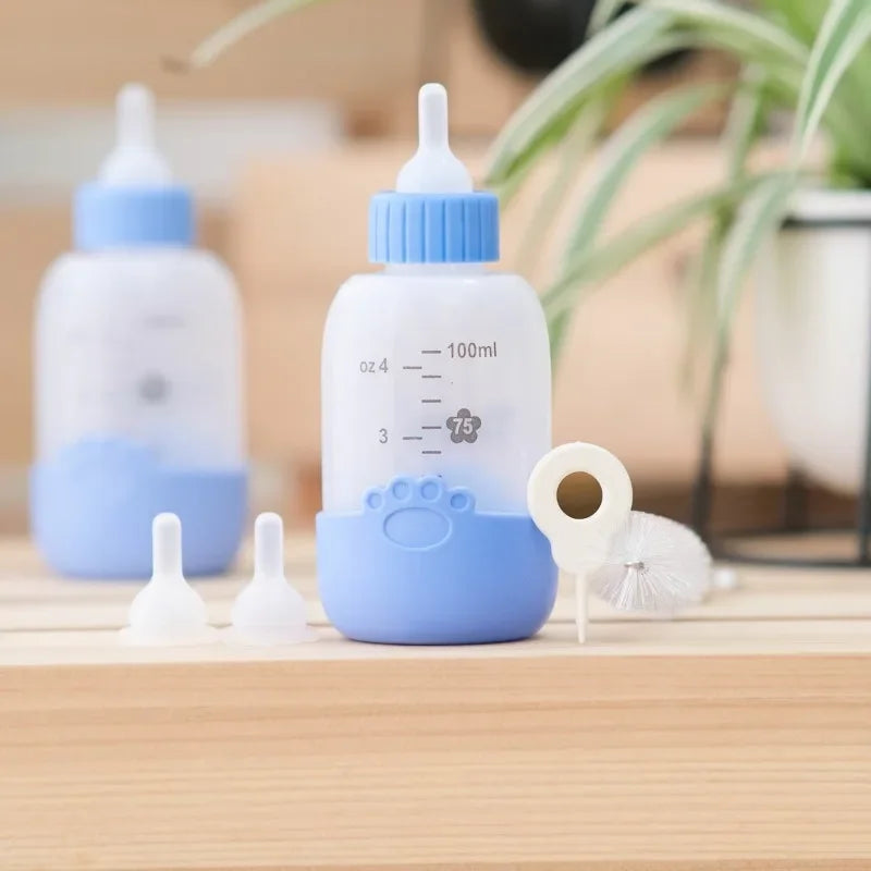 100ML Pet Bottle Set Pet Silicone Milk Bottle Dog and Cat Feeding Water dispenser Pet Supplies