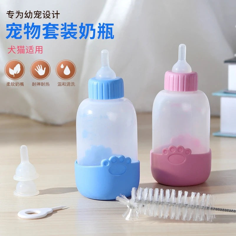 100ML Pet Bottle Set Pet Silicone Milk Bottle Dog and Cat Feeding Water dispenser Pet Supplies